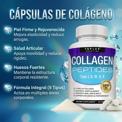 Vital 5: 60 Capsulas De Colágeno Peptides (I Ii Iiiv Y X). 💎